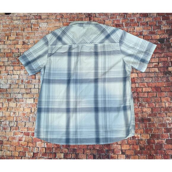 NWT Ecoths Blue Plaid Stirling Short Sleeve Shirt Size XL - Picture 9 of 10